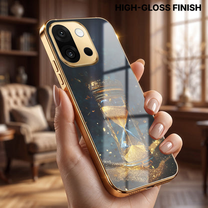 OnePlus 13s 5G Golden Hourglass Gold Electroplated Glass Phone Back Case