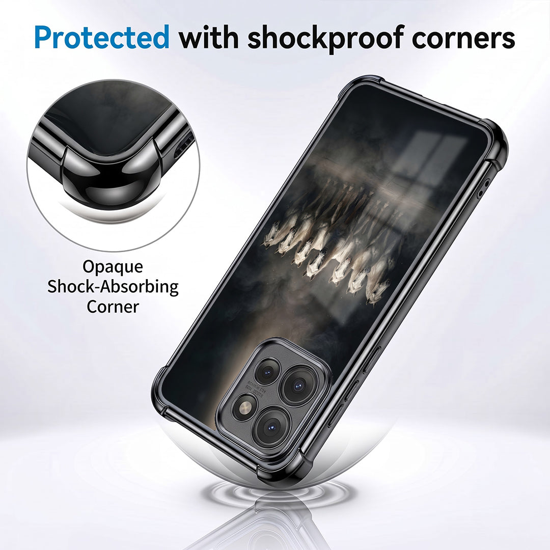 Motorola Edge 50 5G Running Horses Airbags Printed Back Case