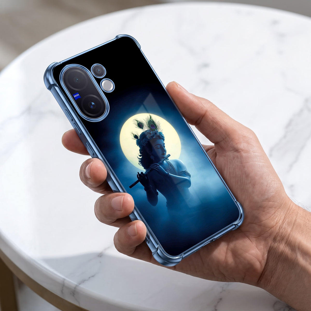 Vivo V60 5G Midnight Krishna Airbags Printed Back Case