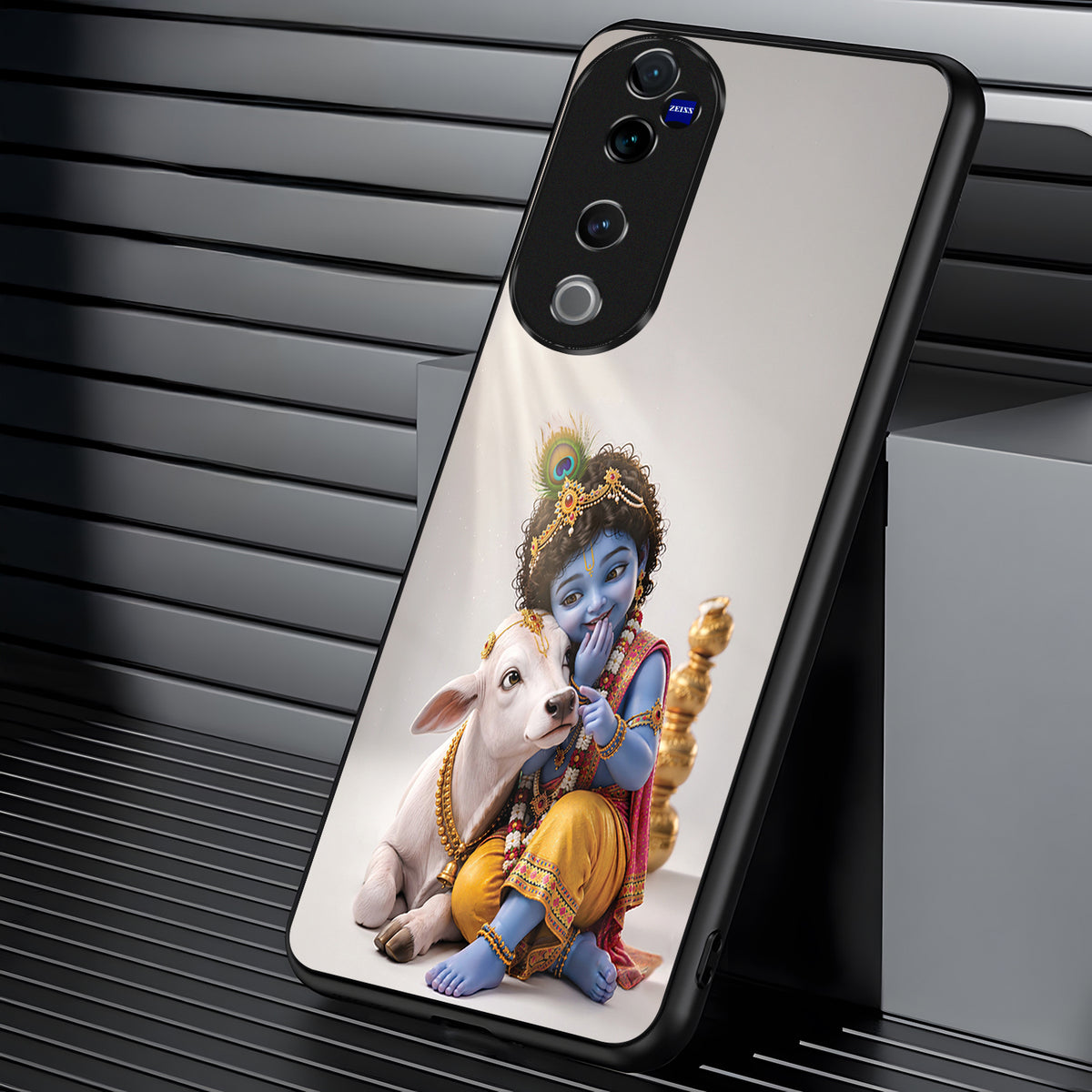 Vivo V40 Pro 5G Bal Krishna Blessings Acrylic Glass Back Case