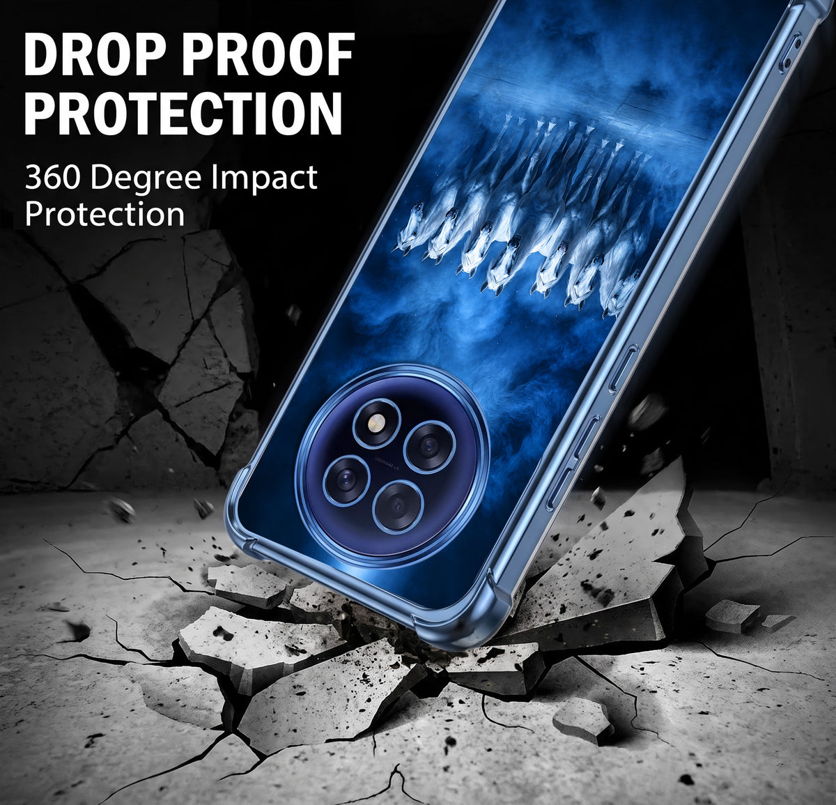 Oppo F31 Pro+ 5G Running Horses Airbags Printed Back Case