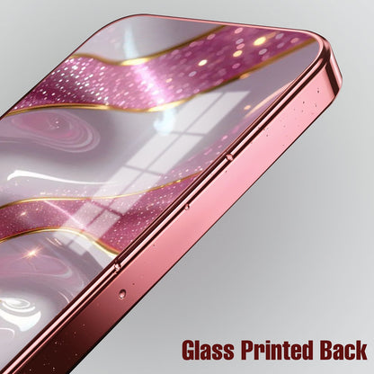 Vivo V70 5G Pearl Marble Pink Electroplated Glass Phone Back Case