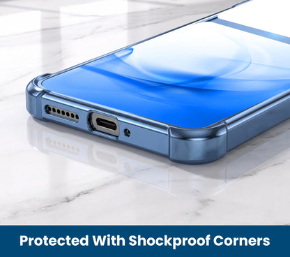 Motorola Edge 60 Pro 5G Crystal Blue Dual-Tone Transparent Airbags Case