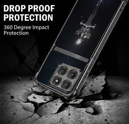 Motorola Edge 60 Pro 5G Royal Crown Sword Dual-Tone Transparent Airbags Case