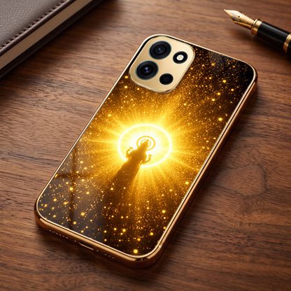OnePlus Nord 6 5G Lakshmi Sacred Gold Electroplated Glass Phone Back Case