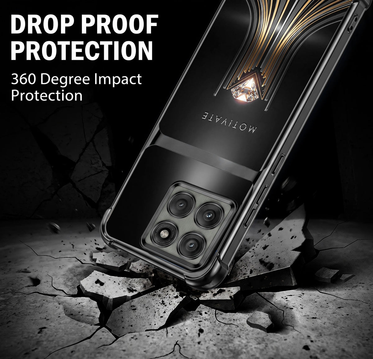 Motorola Edge 60 Pro 5G Golden Path Motivation Dual-Tone Transparent Airbags Case