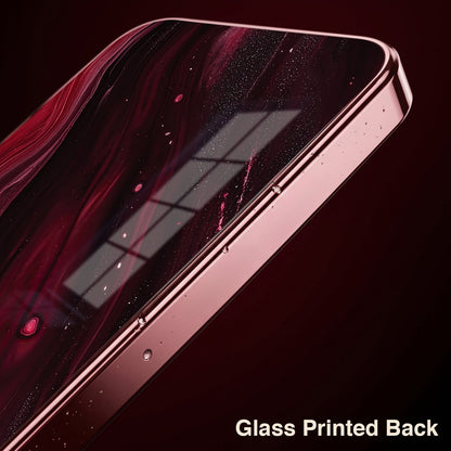Vivo V70 5G Marble Burgundy Electroplated Glass Back Case