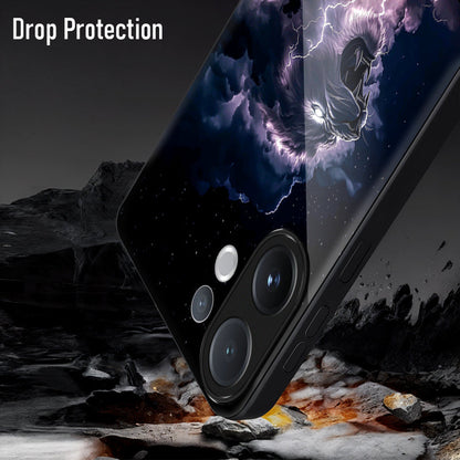 Vivo V60 5G Phone case with a tiger design on a rocky background, emphasizing drop protection.