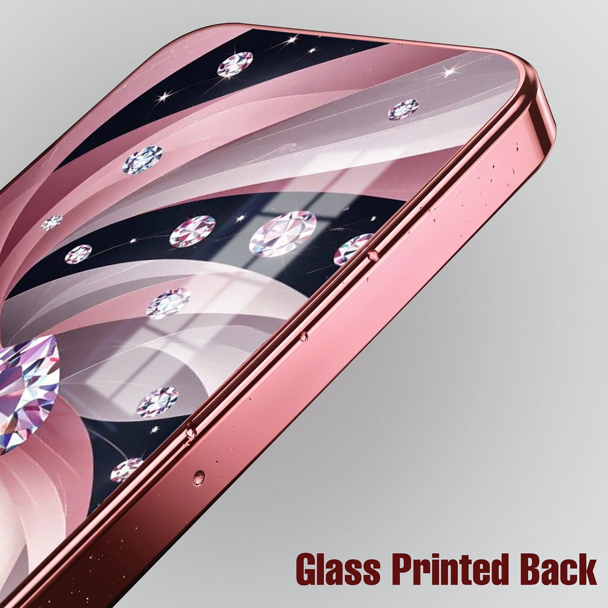 Samsung Galaxy A36 5G Diamond Glam Pink Electroplated Glass Phone Back Case