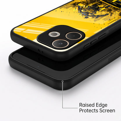 Oppo A5 Pro 5G Yellow Transformers Car Acrylic Glass Back Case