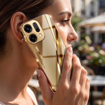 Oppo Reno 14 5G Luxury Infinity Energy Gold Electroplated Glass Phone Case