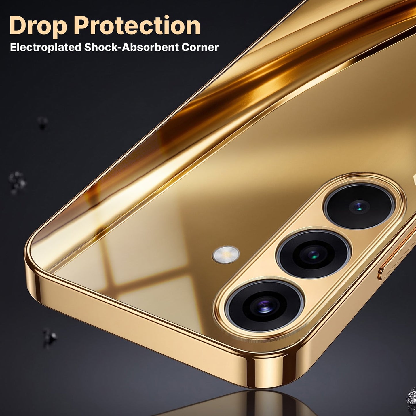 Samsung Galaxy A56 5G Luxury Infinity Energy Gold Electroplated Glass Phone Case