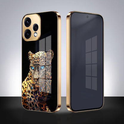 Oppo Reno 15 5G Panther Gold Electroplated Glass Phone Back Case