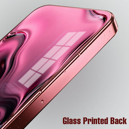 Vivo T5x 5G Liquid Wave Pink Electroplated Glass Phone Back Case