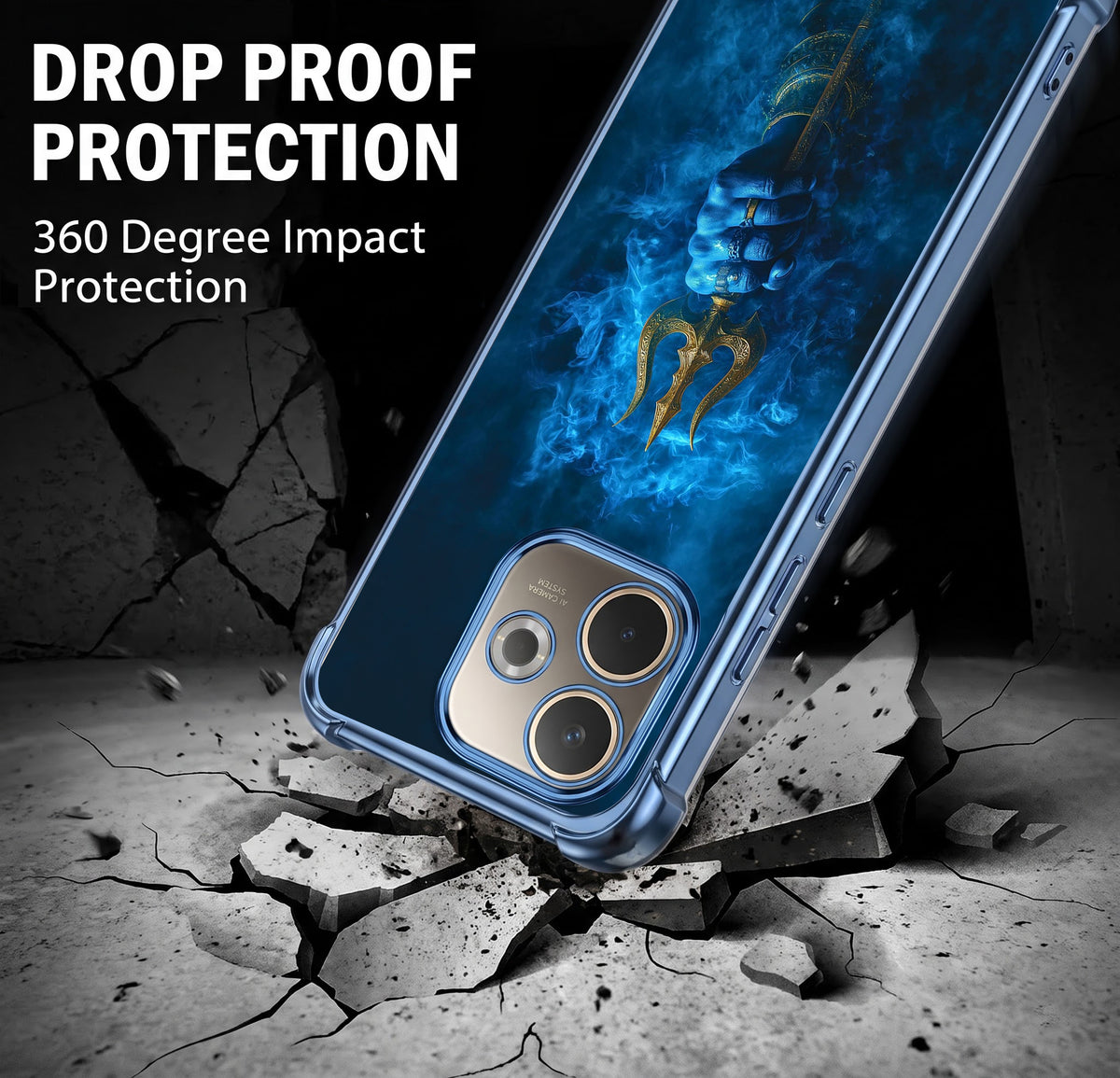 Oppo A5 Pro 5G Premium Shiv Trishul Airbags Printed Back Case