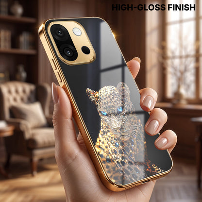 OnePlus 13s 5G Panther Gold Electroplated Glass Phone Back Case