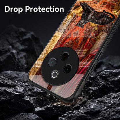 Vivo T4 5G Royal Black Panther Acrylic Glass Back Case