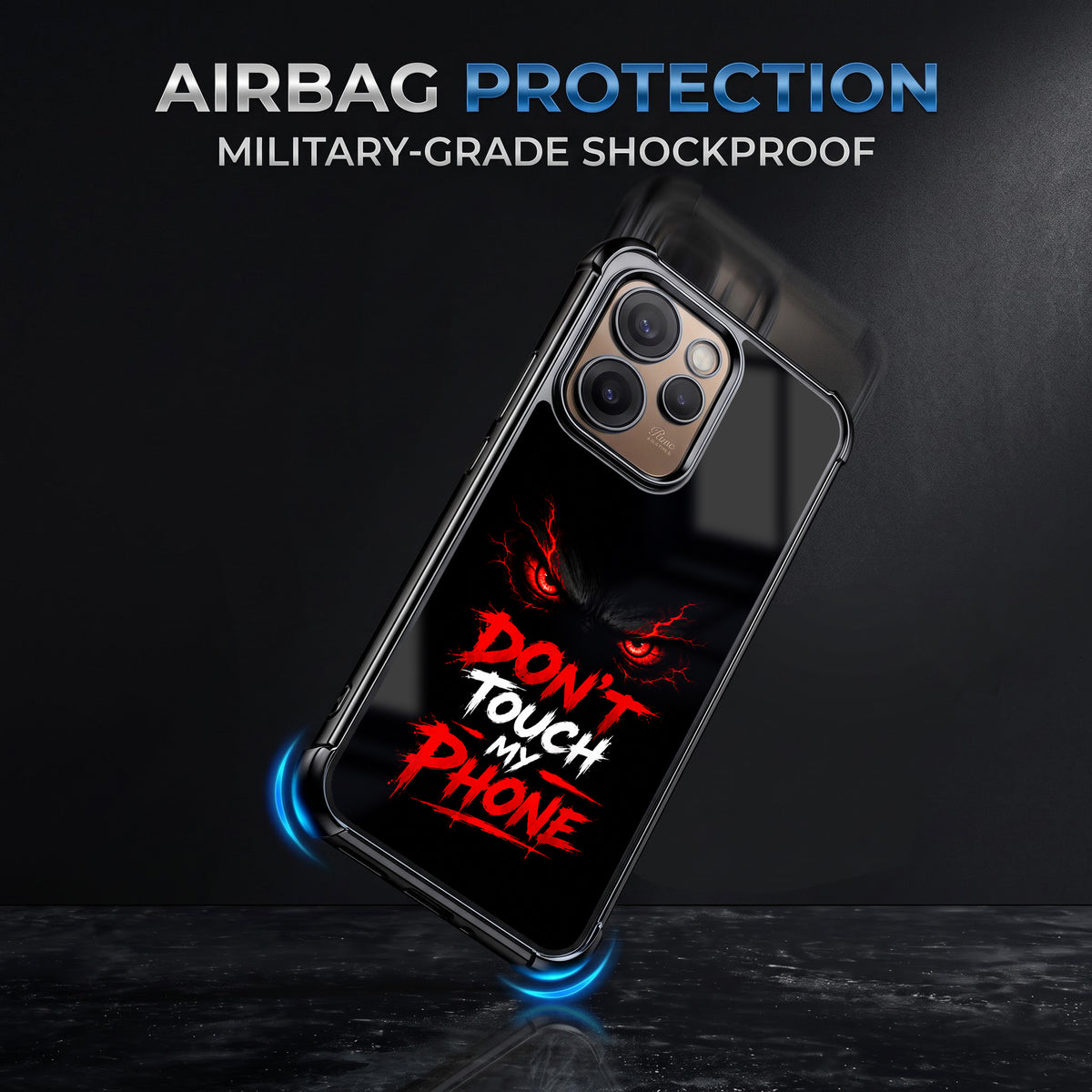 Oppo Reno 15 Pro Mini 5G Don't Touch My Phone Airbags Printed Back Case