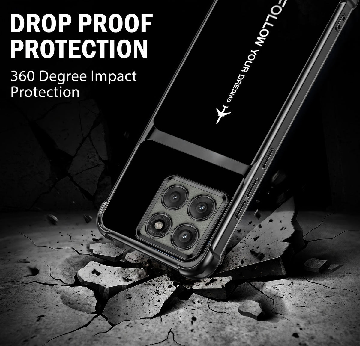 Motorola Edge 60 Pro 5G Follow Dreams Dual-Tone Transparent Airbags Case
