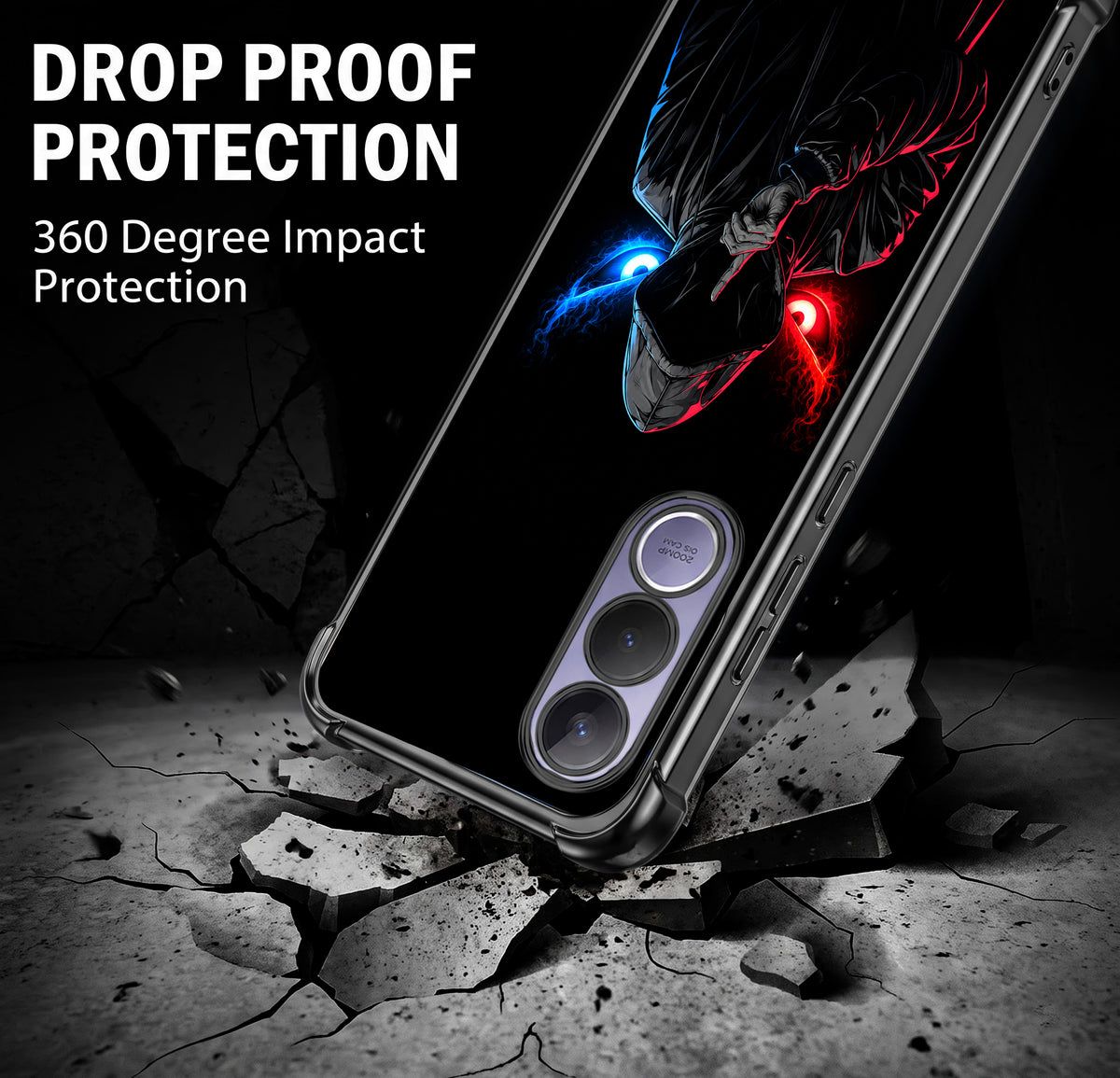 Vivo V70 FE 5G Hooded Shadow Demon Airbags Printed Back Case