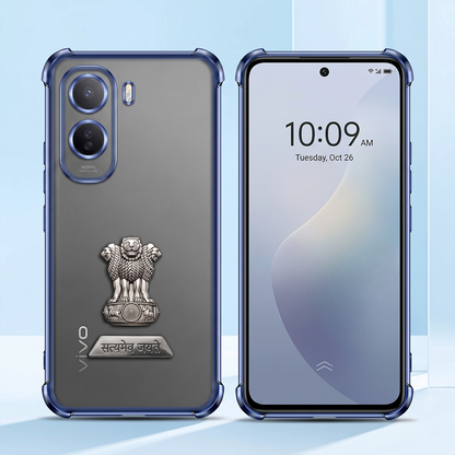 Vivo T5 Pro 5G Satyamev Jayate 2-in-1 Emblem Transparent Shockproof Airbag Case