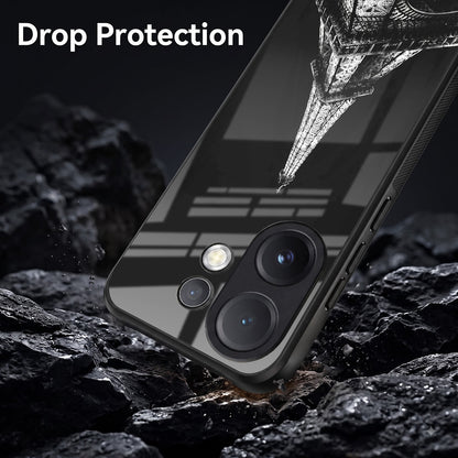 Vivo V60 5G Premium Acrylic Shockproof Glass Back Case (Eiffel Tower)