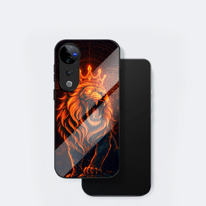 Vivo V40 Pro 5G Premium Acrylic Shockproof Glass Back Case (King of Cosmos)