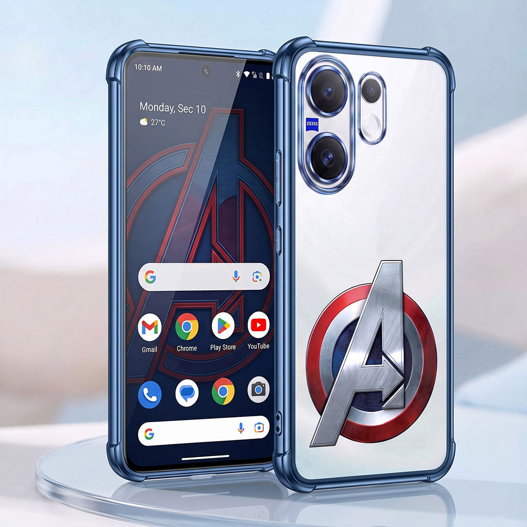 Vivo X200 FE 5G Premium 3D Spot UV Avengers Sticker Shockproof Airbags Case