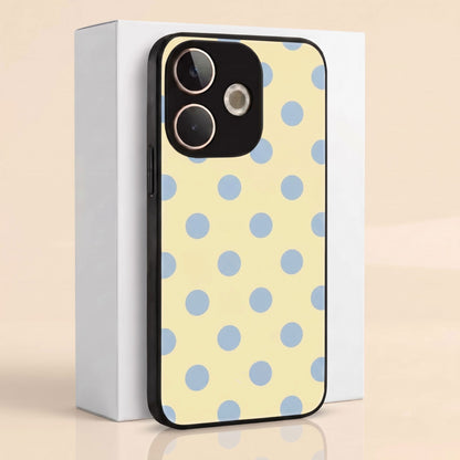 Oppo A5 Pro 5G Elegant Cream Blue Polka Dot Acrylic Back Cover