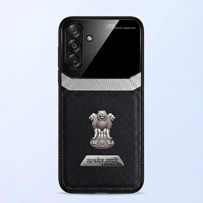 Samsung Galaxy A26 5G Satyamev Jayate 2-in-1 Emblem Leather Lens Protective Back Case