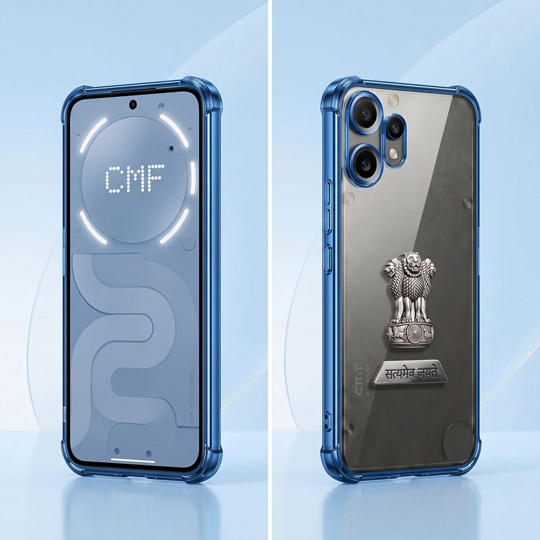 Nothing Phone 2 Pro 5G Satyamev Jayate 2-in-1 Emblem Transparent Shockproof Airbag Case