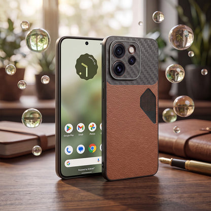 Oppo Reno 15 Pro Mini 5G Carbon Fiber Heat Dissipation Leather Hybrid Phone Case