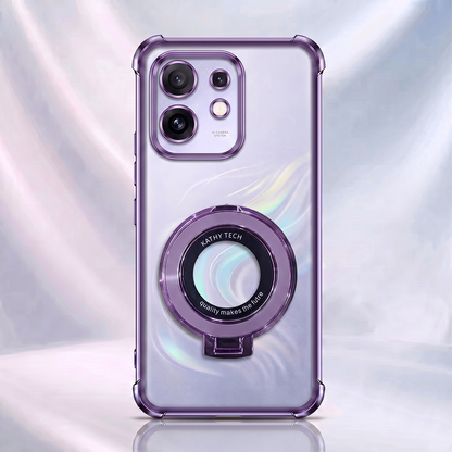 Oppo Reno 16 5G Original Luxury Magnifier Ring Stand Shockproof Airbags Corner Case