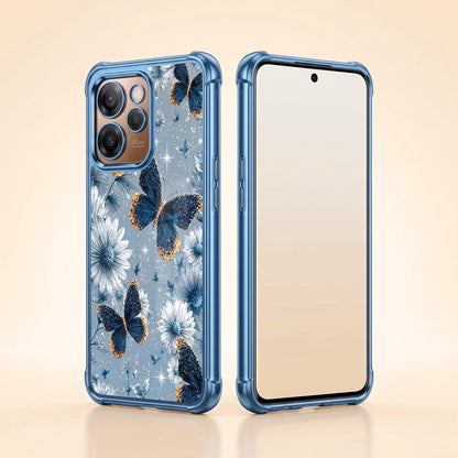 Oppo Reno 15 Pro Mini 5G Blue Butterfly Floral Airbags Printed Back Case