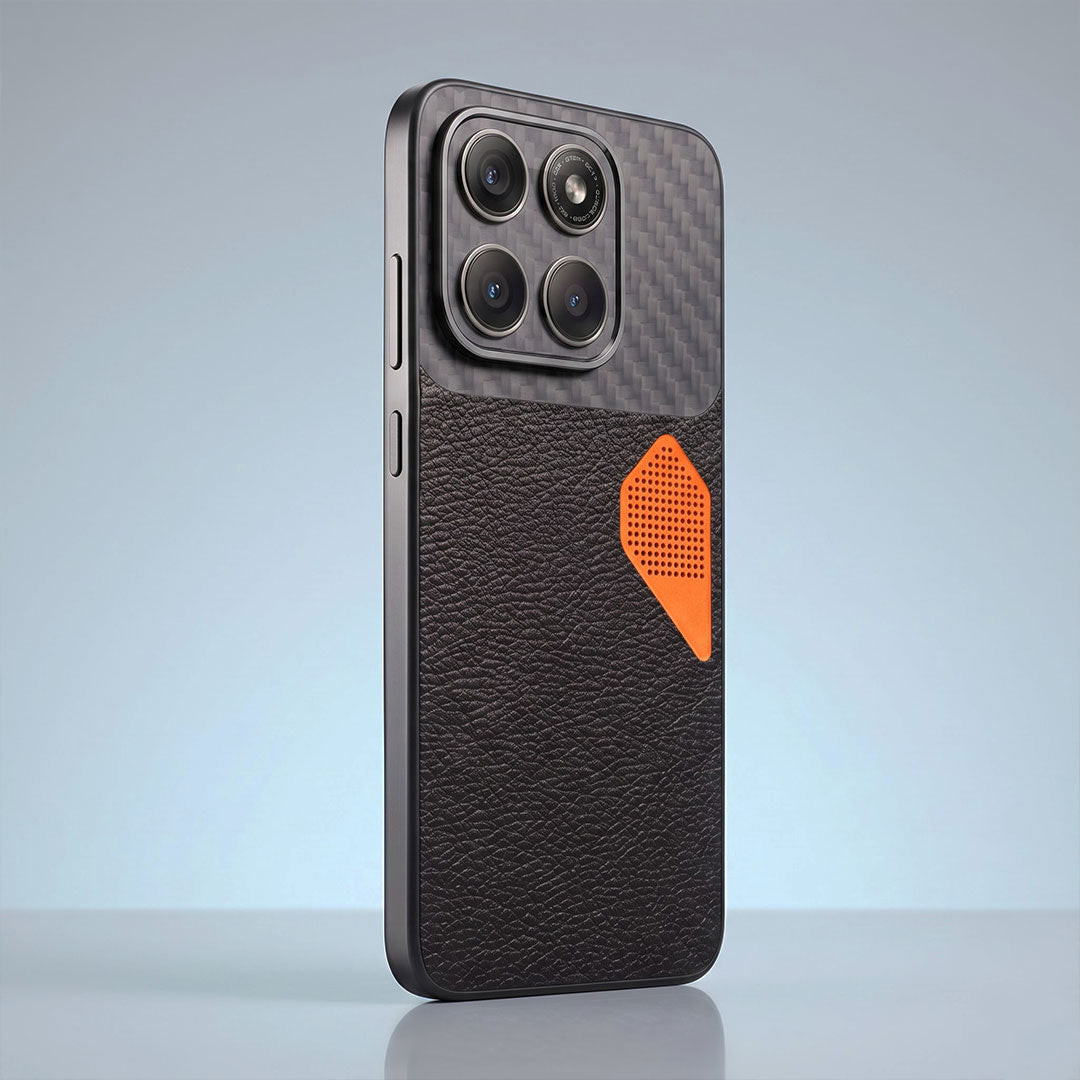 Motorola Edge 70 5G Carbon Fiber Heat Dissipation Leather Hybrid Phone Case