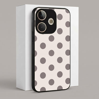Oppo A5 Pro 5G Elegant White Grey Polka Dot Acrylic Phone Back Cover