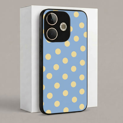 Oppo A5 Pro 5G Elegant Blue Yellow Polka Dot Acrylic Back Cover