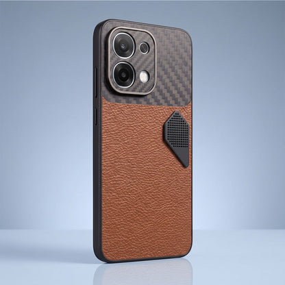 Oppo F31 5G Carbon Fiber Heat Dissipation Leather Hybrid Phone Case