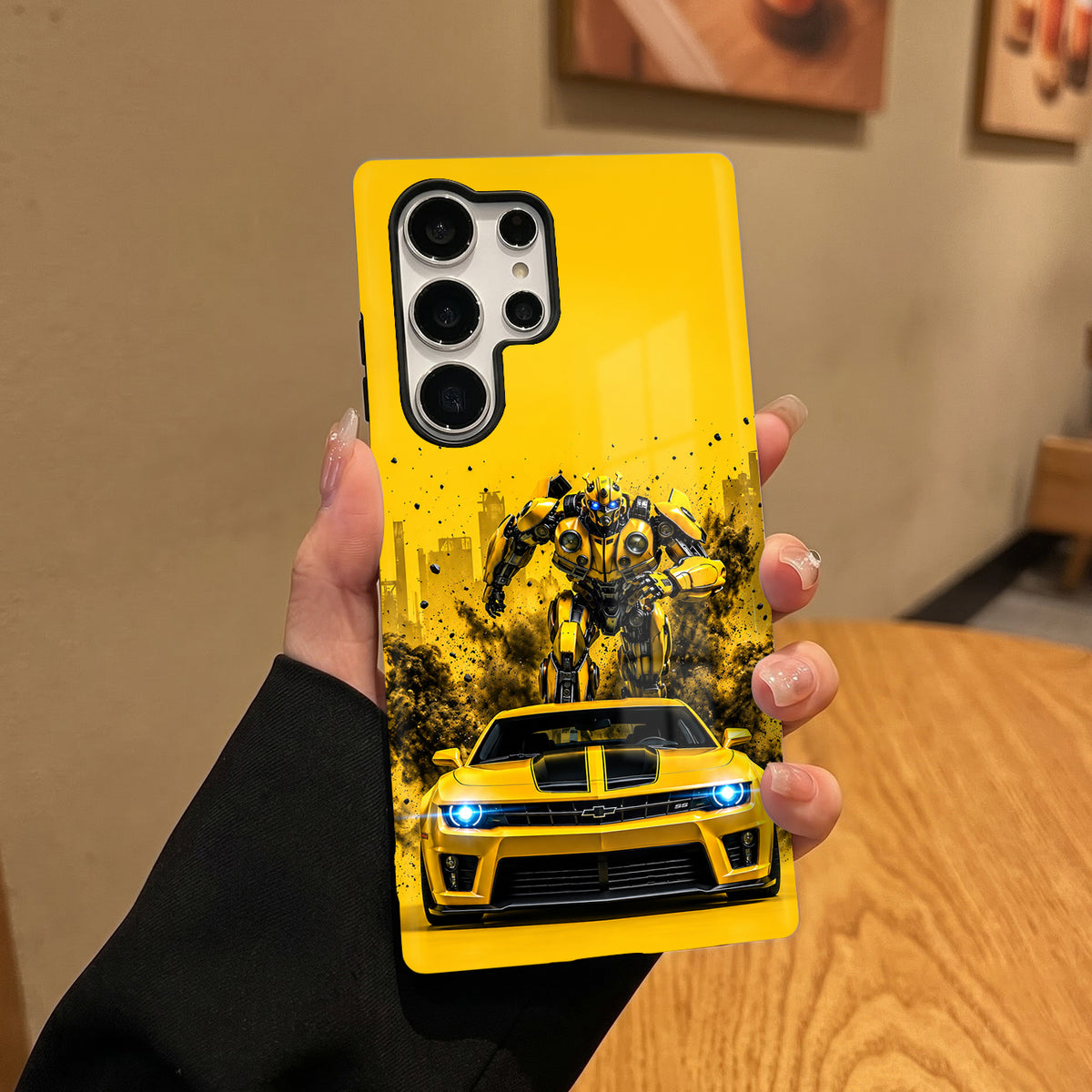 Samsung Galaxy S24 Ultra 5G Yellow Transformers Car Protective Case