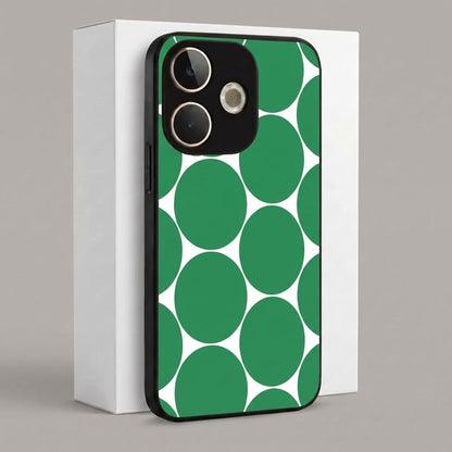 Oppo A5 Pro 5G Aesthetic White & Green Bubble Pattern Acrylic Back Cover