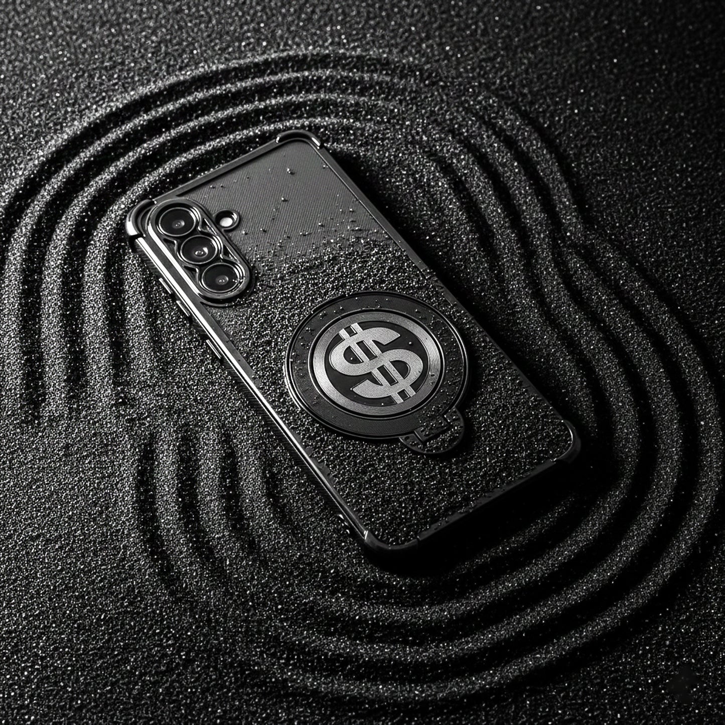 Samsung Galaxy A36 5G Phone case with dollar sign symbol on a textured black surface