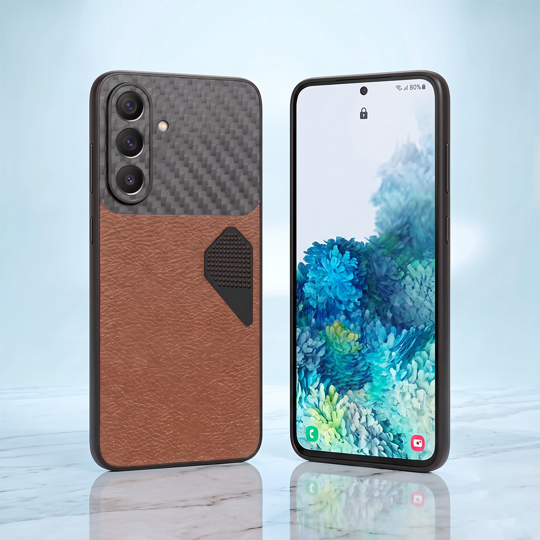 Samsung Galaxy A37 5G Carbon Fiber Heat Dissipation Leather Hybrid Phone Case