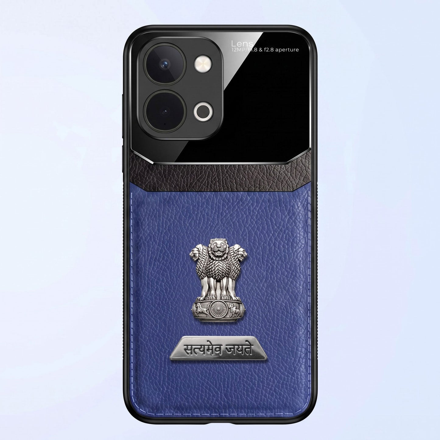 Vivo T5x 5G Satyamev Jayate 2-in-1 Emblem Leather Lens Protective Back Case
