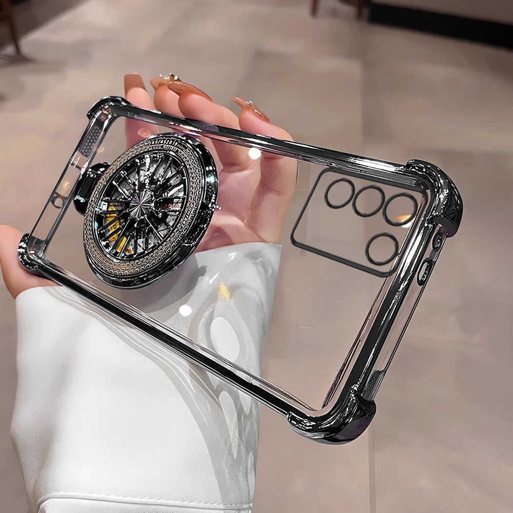 Vivo V27/V27 Pro 5G Premium Stress Buster Wheel Rotating Shockproof Airbags Case