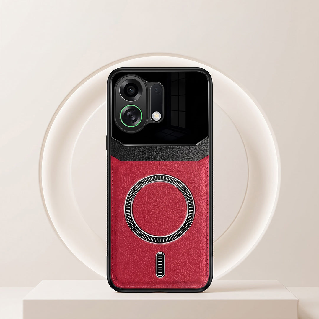 Oppo K13 Turbo 5G Premium Magsafe Magnetic Leather Lens Protective Case