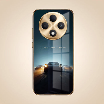 Oppo F27 Pro+ 5G Porsche Luxury Gold Electroplated Glass Phone Back Case
