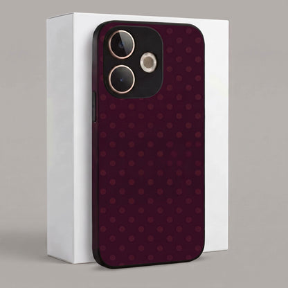 Oppo A5 Pro 5G Aesthetic Dark Maroon Polka Dot Acrylic Back Cover
