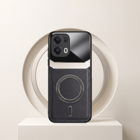 Oppo Reno 13 Pro 5G Premium Magsafe Magnetic Leather Lens Protective Case