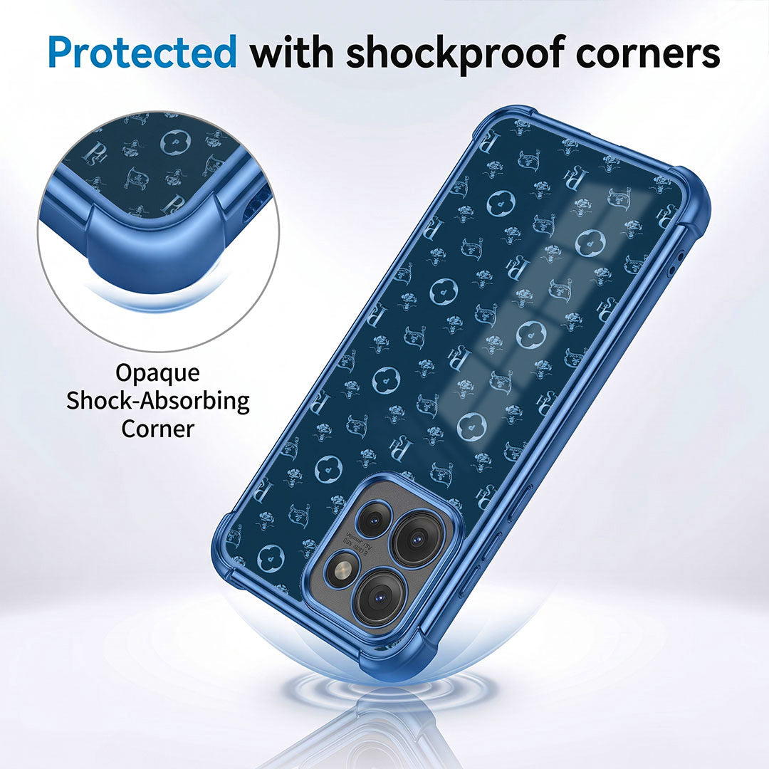 Motorola Edge 50 5G Luxury Monogram Blue Airbags Printed Back Case