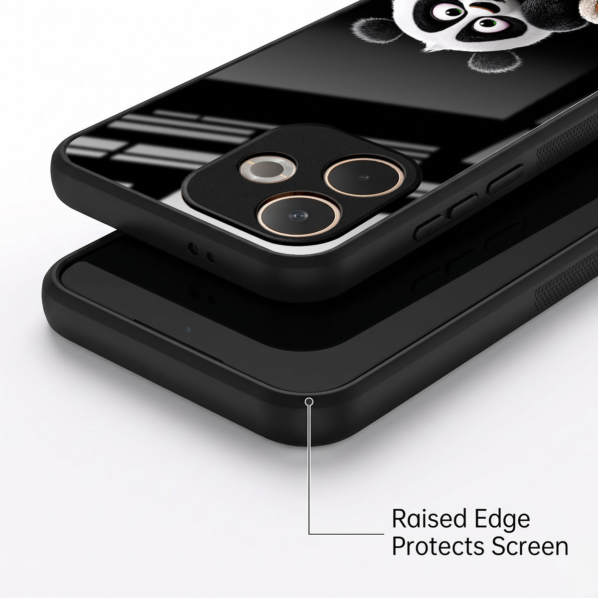 Oppo A5 Pro 5G Cute Panda Acrylic Glass Back Case